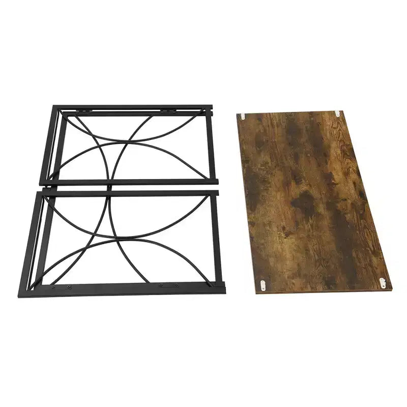 Breighton Home Nova Folding Desk in Barnwood/Black