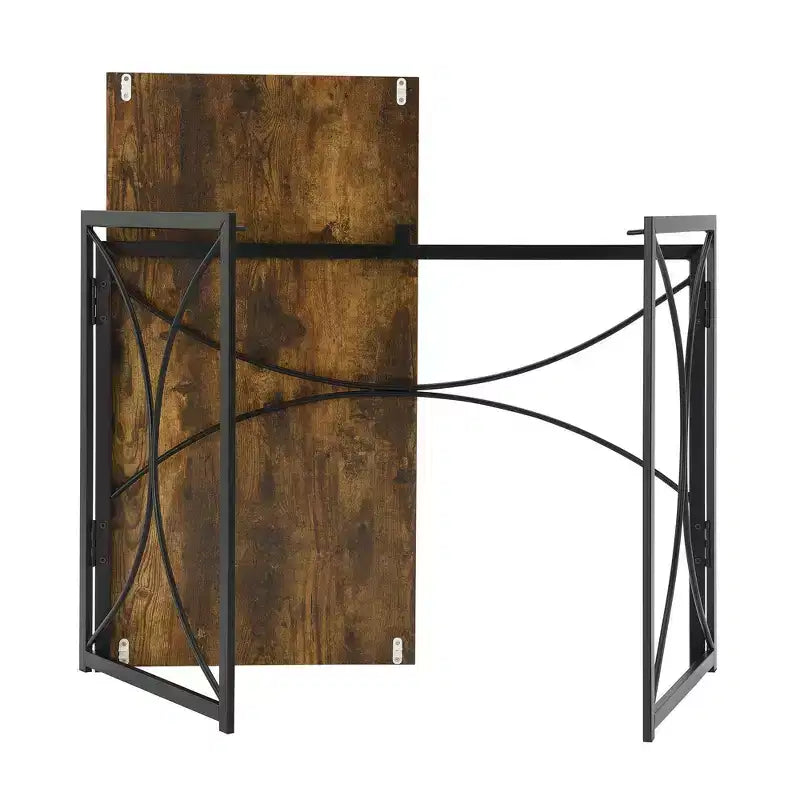 Breighton Home Nova Folding Desk in Barnwood/Black