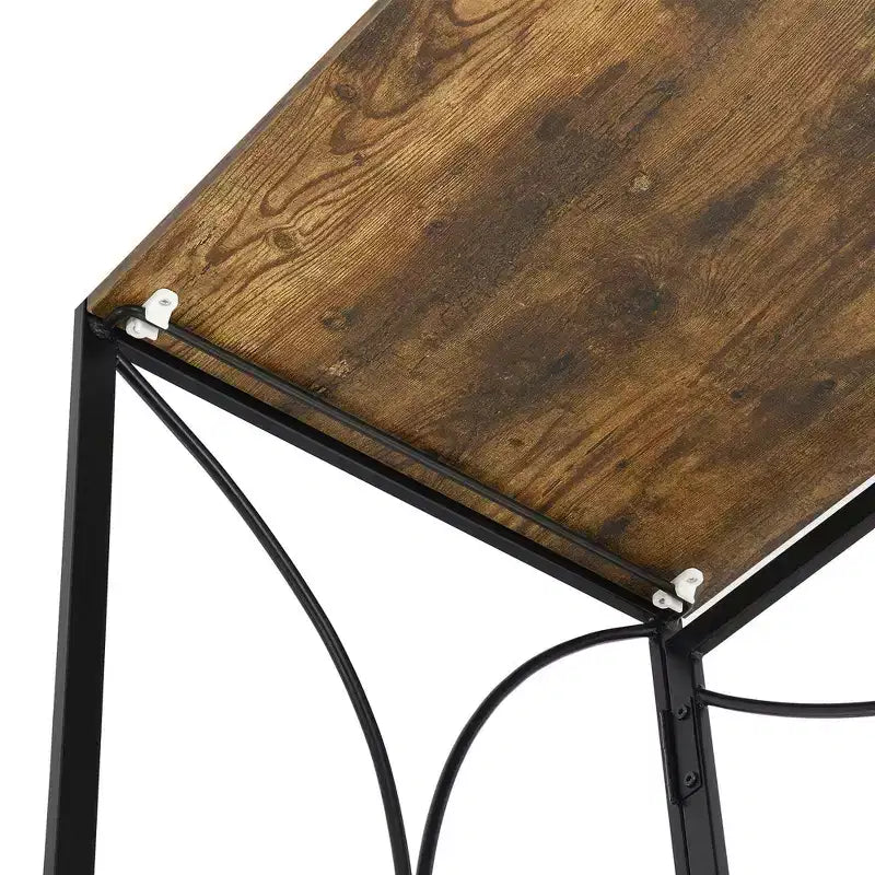 Breighton Home Nova Folding Desk in Barnwood/Black