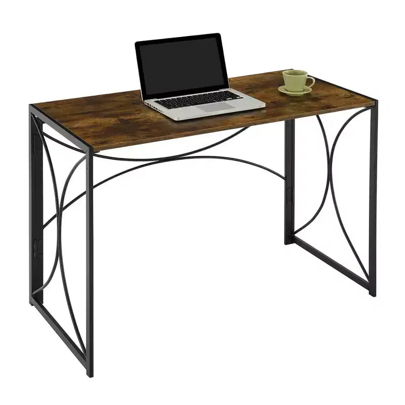 Breighton Home Nova Folding Desk in Barnwood/Black