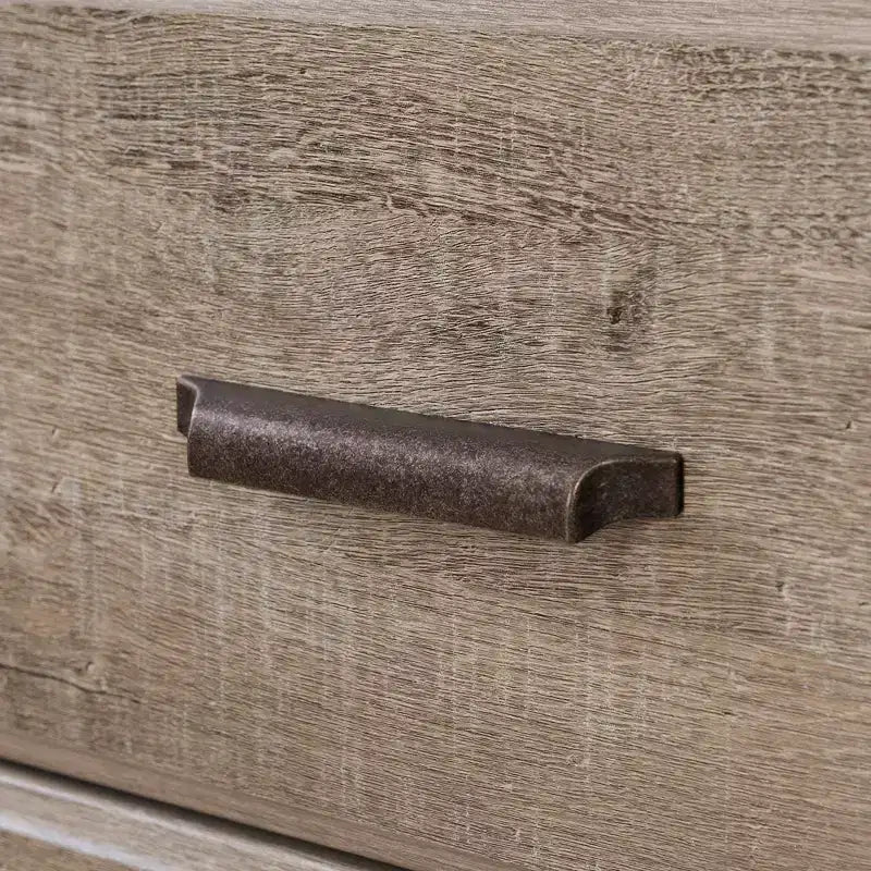 South Shore Versa 6 Drawer Double Dresser Weathered Oak: Laminated Particle Board, Anti-Tip Hardware, 5-Year Warranty