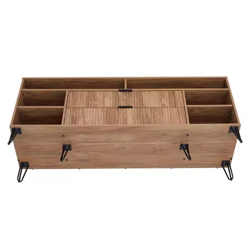 Manhattan Comfort 63" Dumbo TV Stand for TVs up to 60" Golden Brown