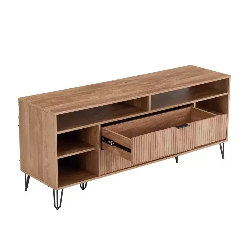 Manhattan Comfort 63" Dumbo TV Stand for TVs up to 60" Golden Brown