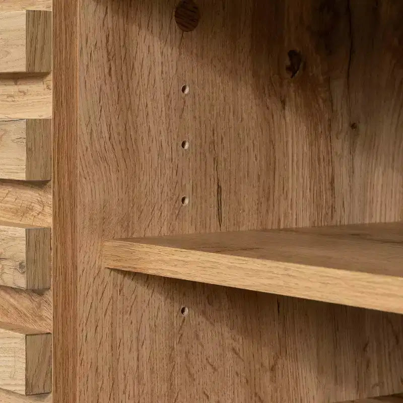 South Shore Mezzy TV Stand for TVs up to 75" Nordik Oak: Modern Media Console with Storage, Laminated Particle Board