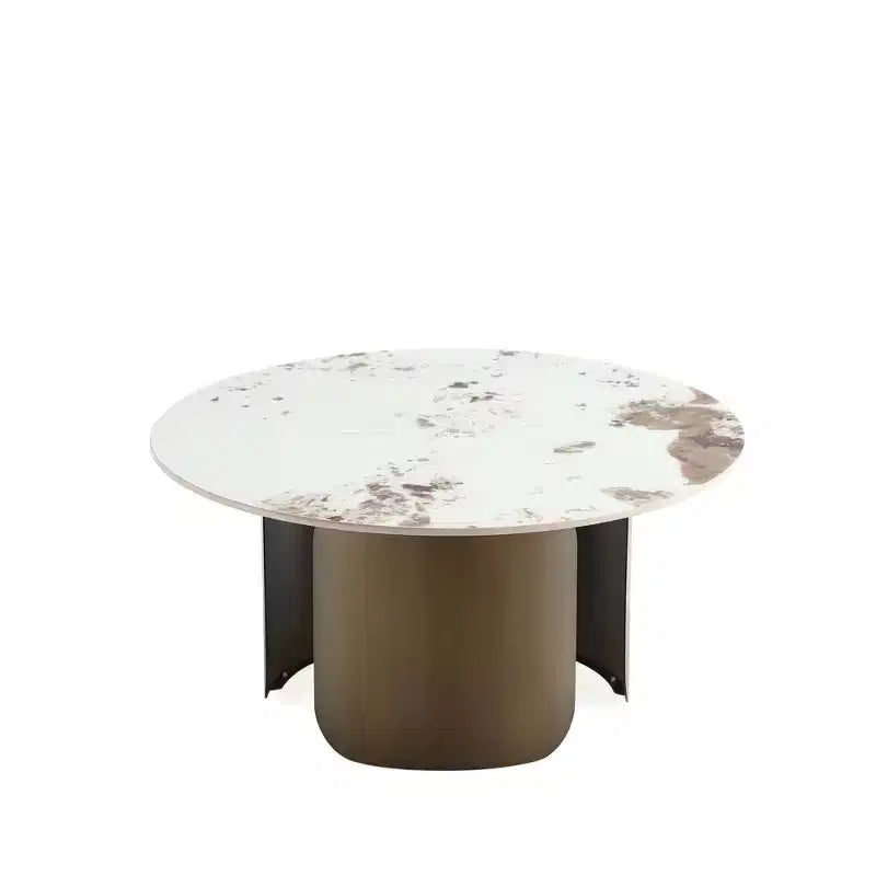 Manhattan Comfort Monica 2pc Coffee Table and End Table Set Gold