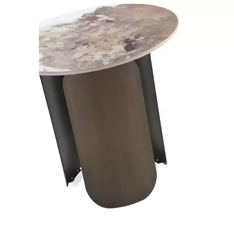Manhattan Comfort Monica 2pc Coffee Table and End Table Set Gold