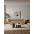 Manhattan Comfort Monica 2pc Coffee Table and End Table Set Gold