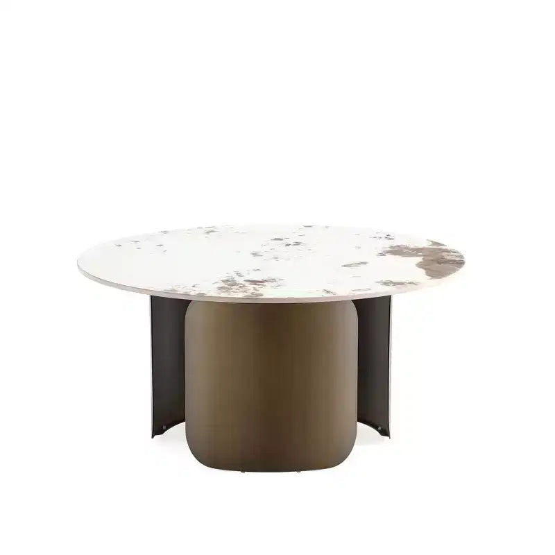 Manhattan Comfort Monica 2pc Coffee Table and End Table Set Gold