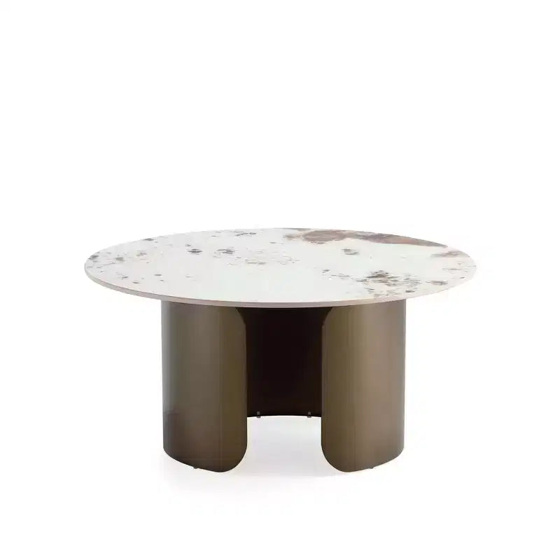 Manhattan Comfort Monica 2pc Coffee Table and End Table Set Gold