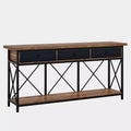 Lantine 70.9 Farmhouse Console Table with 3 Drawers, Narrow Long Sofa Foyer Table with Storage Shelf for Entryway, Hallway