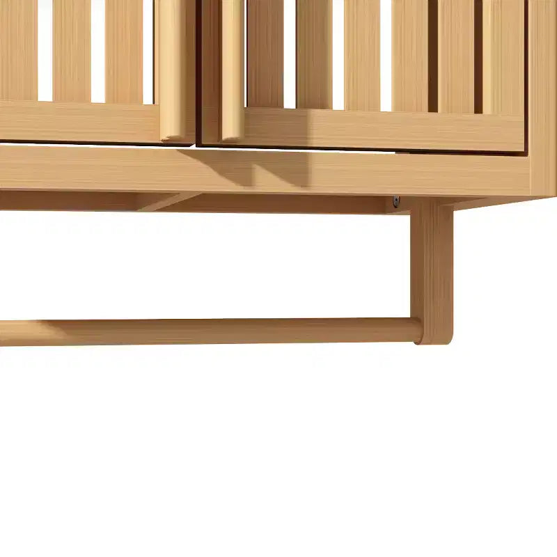 19.68 Wall Mount Bathroom Bamboo Storage Cabinet with 2 Doors, Modern Toilet Storage Box, Natural - ModernLuxe