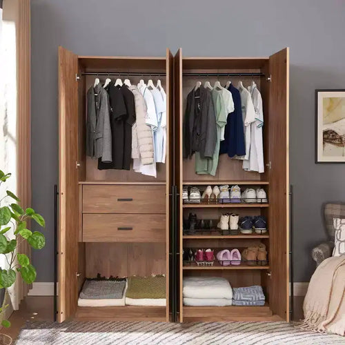 Manhattan Comfort 2pc Lee 4 Door Module Wardrobe