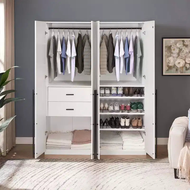 Manhattan Comfort 2pc Lee 4 Door Module Wardrobe