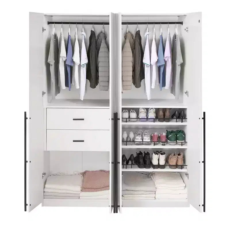 Manhattan Comfort 2pc Lee 4 Door Module Wardrobe