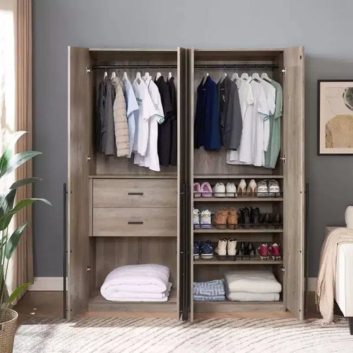 Manhattan Comfort 2pc Lee 4 Door Module Wardrobe