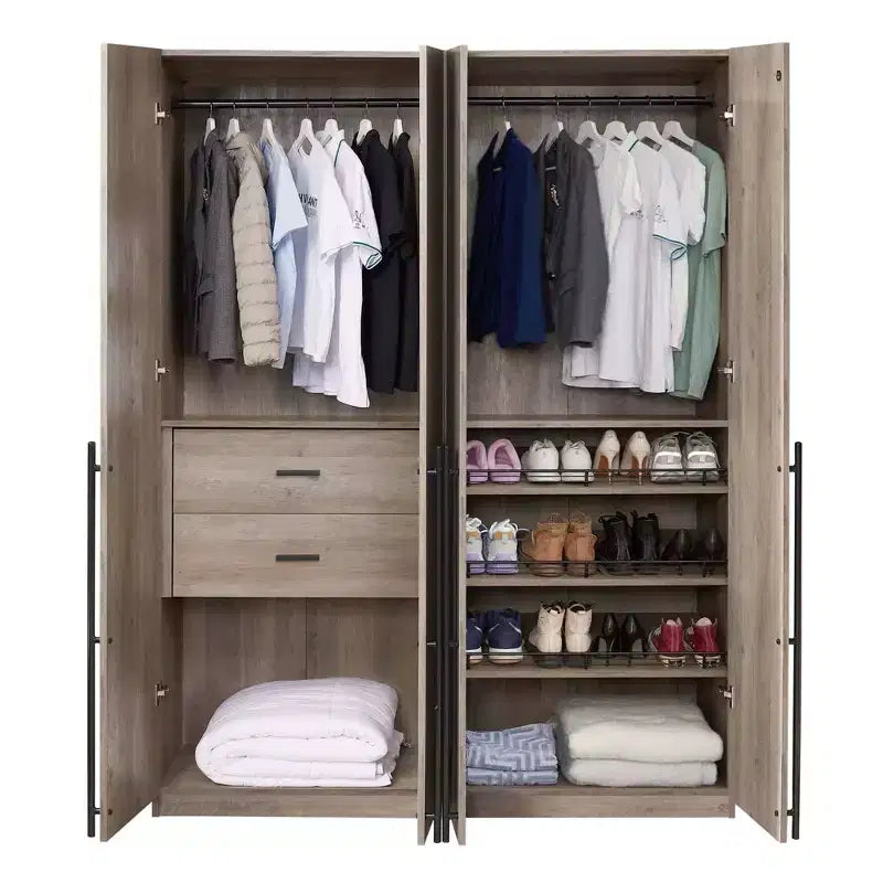 Manhattan Comfort 2pc Lee 4 Door Module Wardrobe
