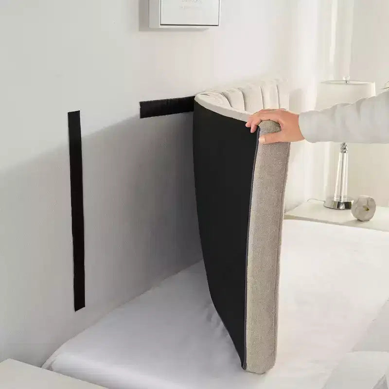 Upholstered Channel Stitched Headboard - Easy Assemble Wall Mounted Headboard with 3D Soundproof Wall Panels