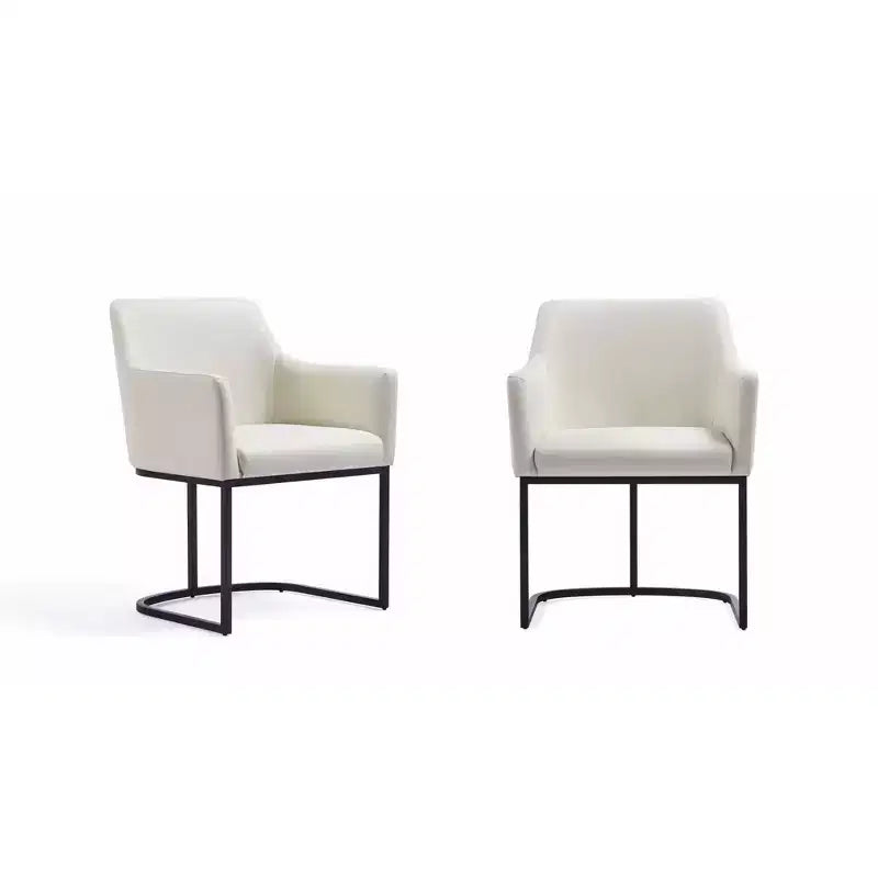 Set of 2 Serena Modern Leatherette Upholstered Dining Armchairs - Manhattan Comfort