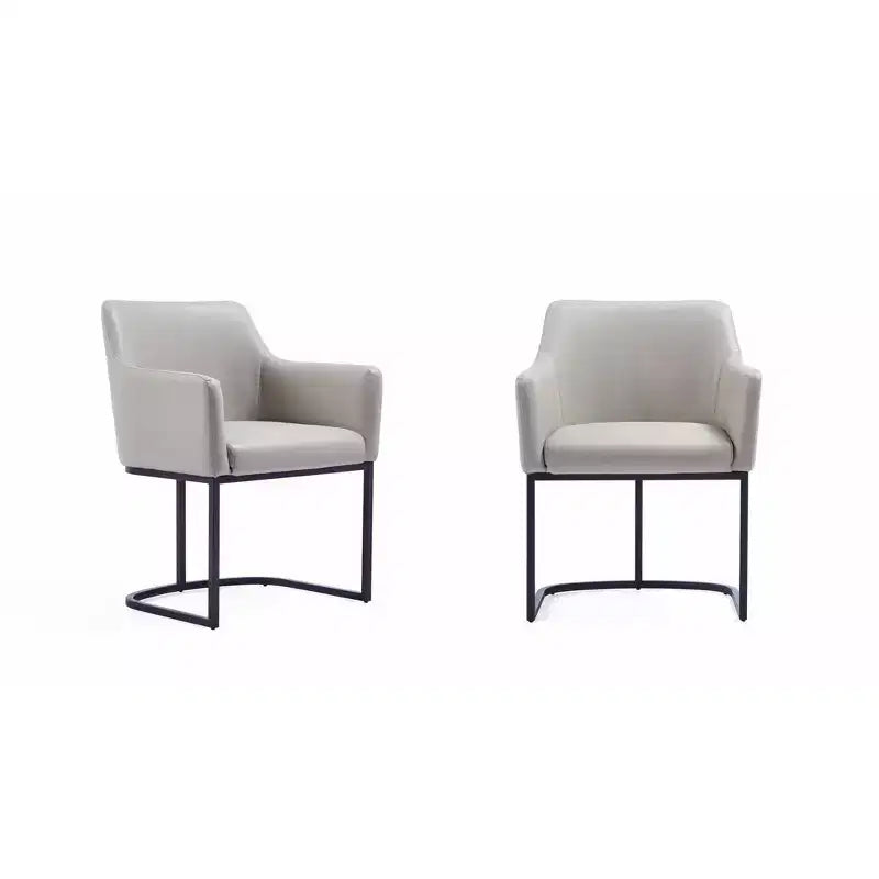 Set of 2 Serena Modern Leatherette Upholstered Dining Armchairs - Manhattan Comfort