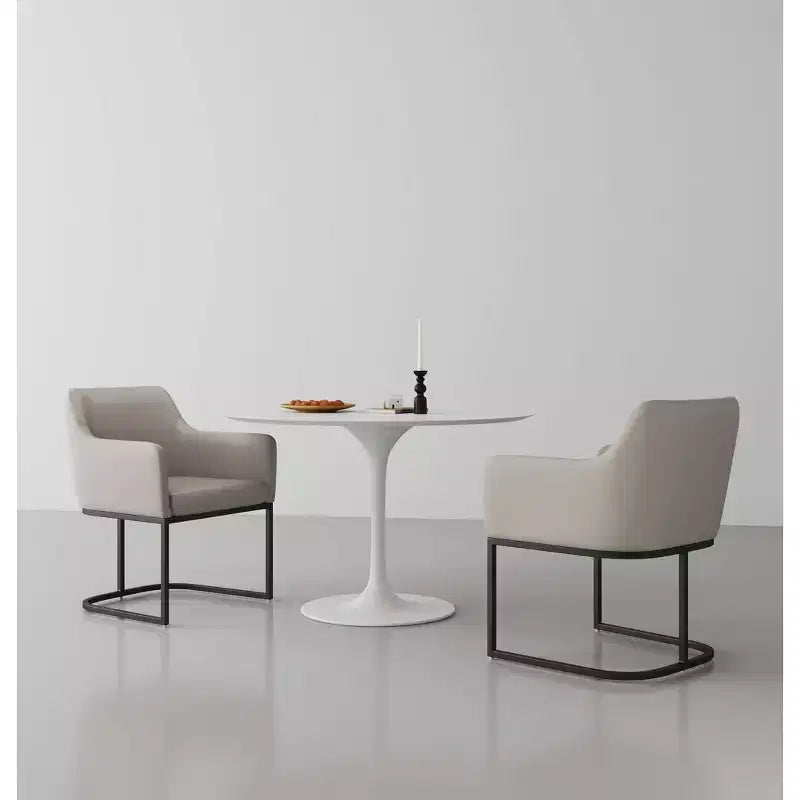 Set of 2 Serena Modern Leatherette Upholstered Dining Armchairs - Manhattan Comfort
