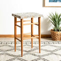 Kaleo Woven Leather Barstool - BST1004 - Safavieh
