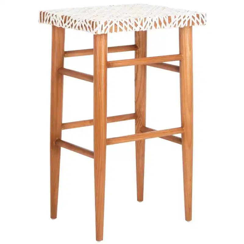 Kaleo Woven Leather Barstool - BST1004 - Safavieh