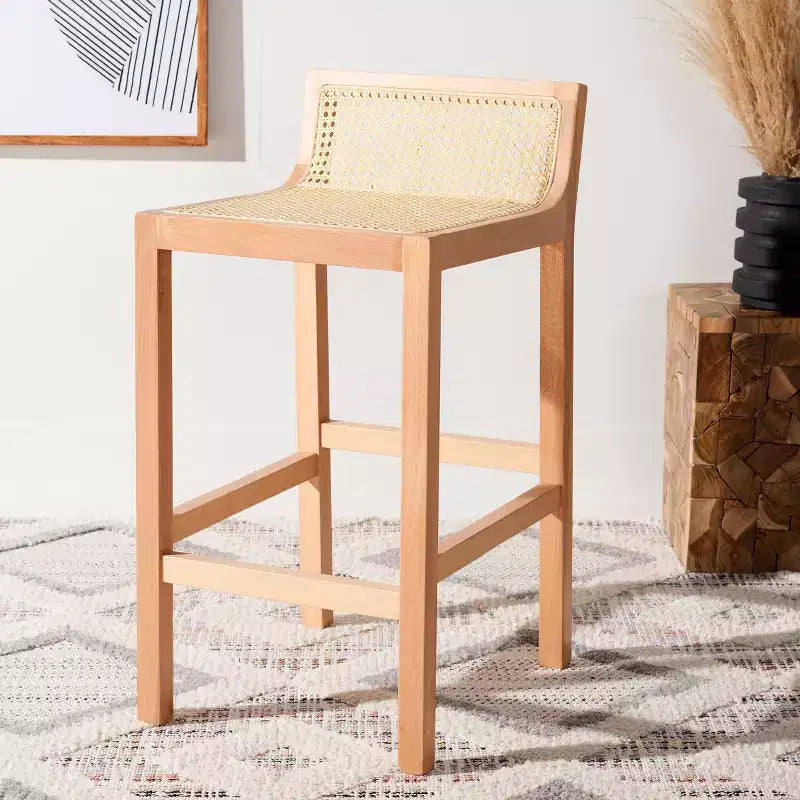 Saito Low Back Cane Counter Stool - BST9500 - Safavieh