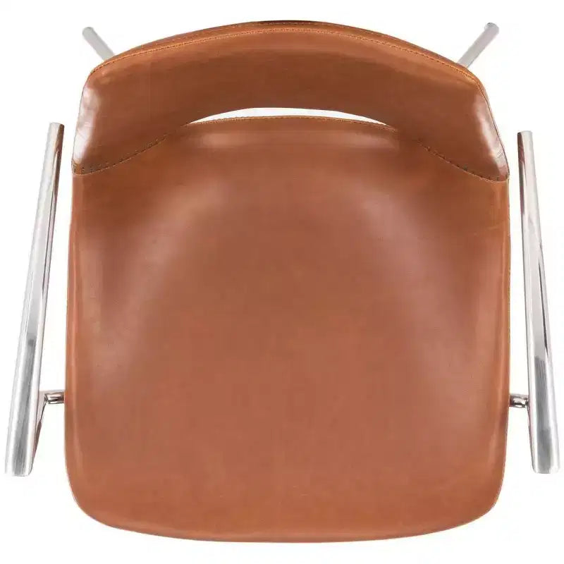 Dawn Midcentury Modern Leather Swivel Office Chair - Safavieh