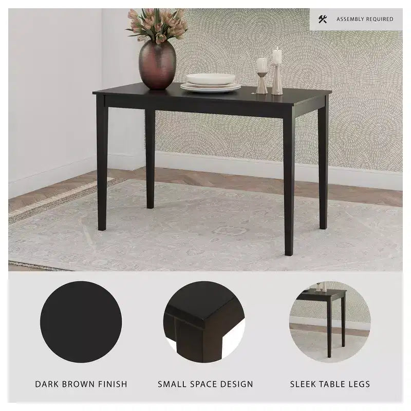 Signature Design by Ashley Contemporary Kimonte Dining Table, Dark Brown