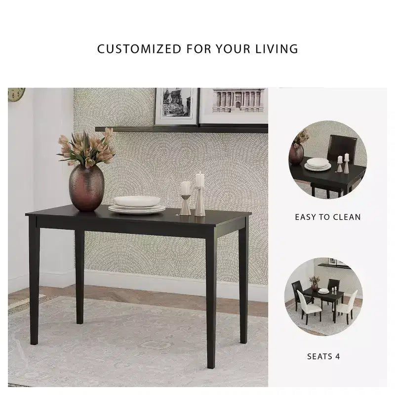 Signature Design by Ashley Contemporary Kimonte Dining Table, Dark Brown