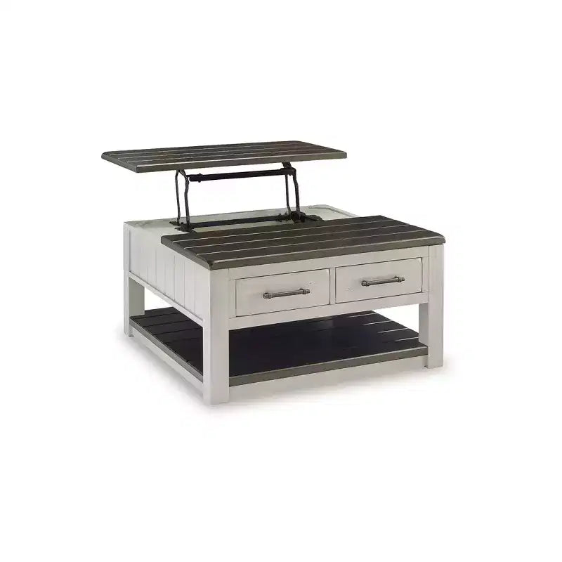 Signature Design by Ashley Darborn Lift-Top Coffee Table, Gray & Brown