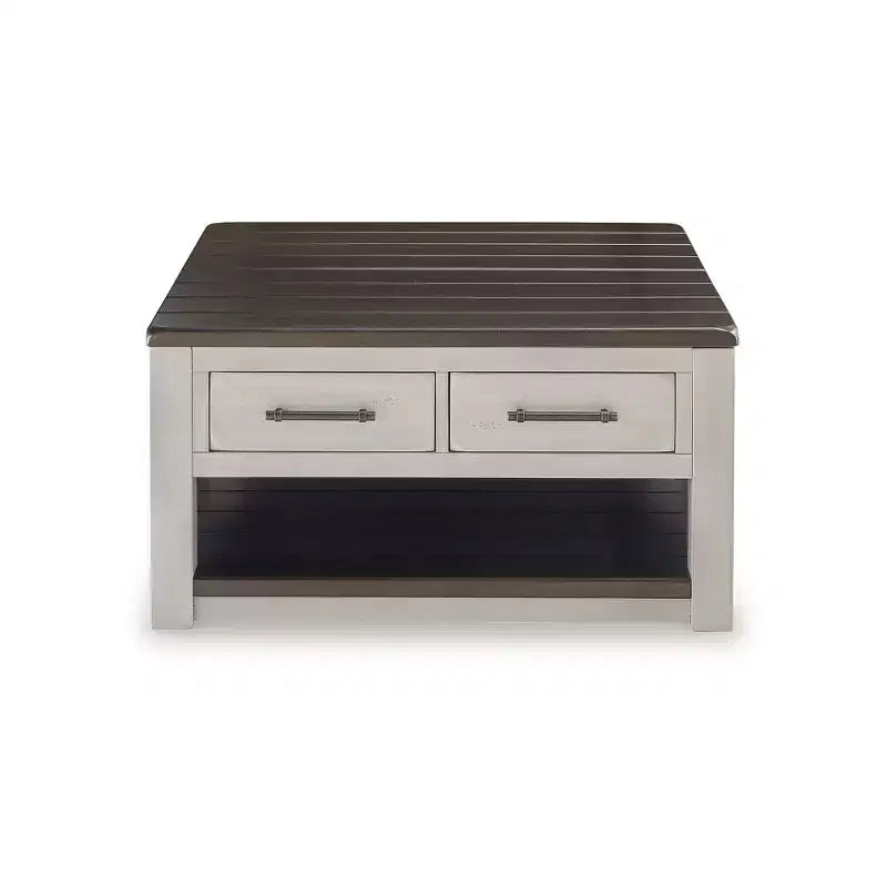 Signature Design by Ashley Darborn Lift-Top Coffee Table, Gray & Brown