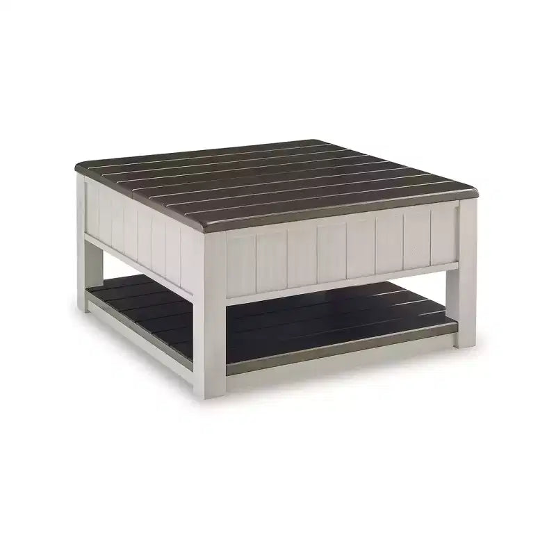 Signature Design by Ashley Darborn Lift-Top Coffee Table, Gray & Brown