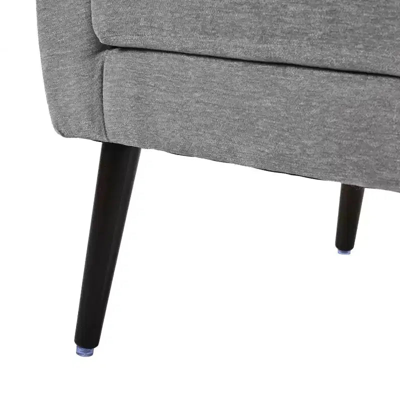 Chenille Upholstered Arm Chair, Comfy Soft Padded Lounge Chair with a Pillow and Solid Wood Legs, 4W-ModernLuxe