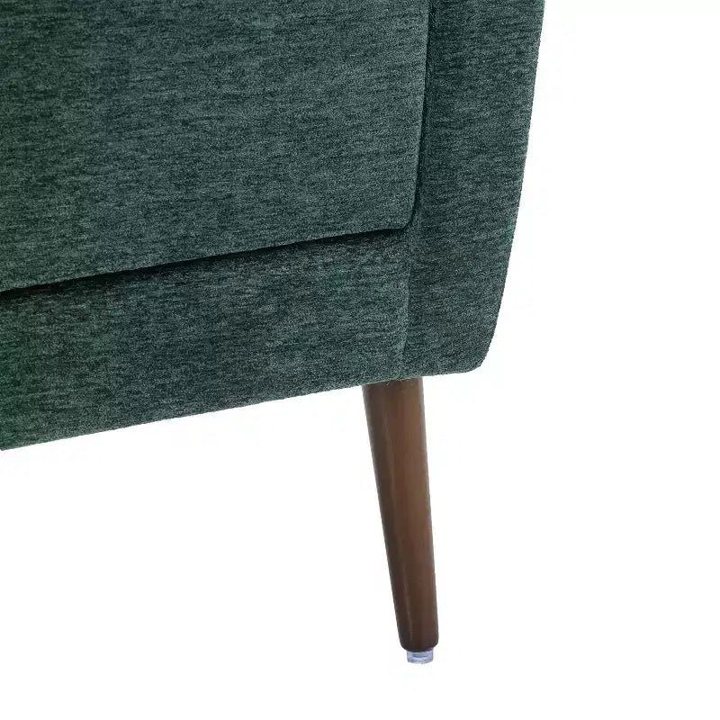 Chenille Upholstered Arm Chair, Comfy Soft Padded Lounge Chair with a Pillow and Solid Wood Legs, 4W-ModernLuxe