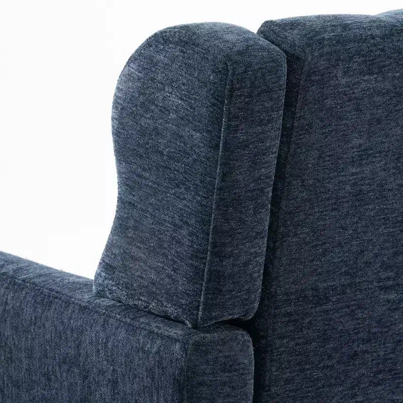 Chenille Upholstered Arm Chair, Comfy Soft Padded Lounge Chair with a Pillow and Solid Wood Legs, 4W-ModernLuxe