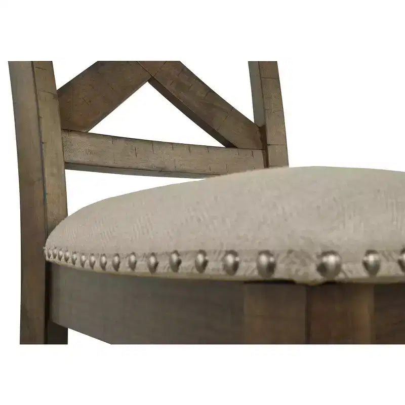 Signature Design by Ashley Morivile Counter Height Upholstered Barstool, Set of 2, Beige