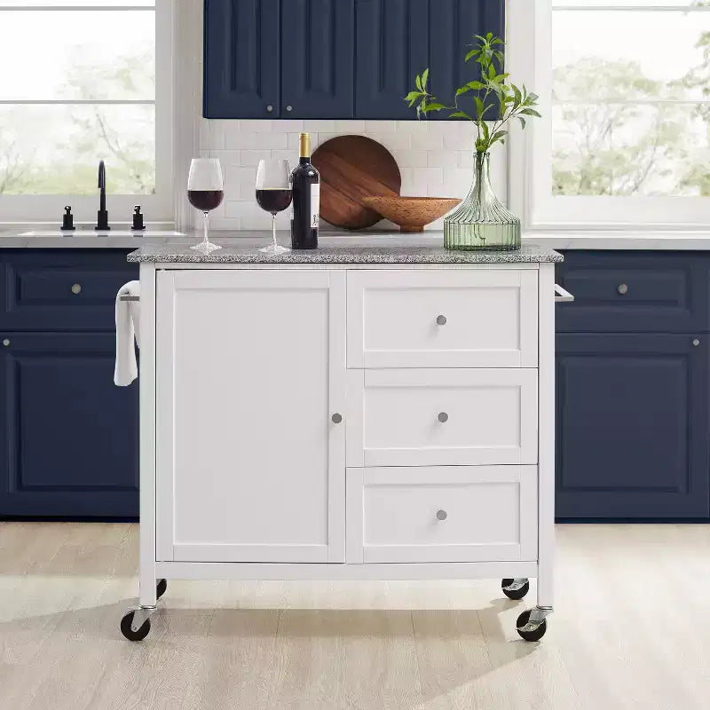 Soren Granite Top Kitchen Island/Cart - Crosley