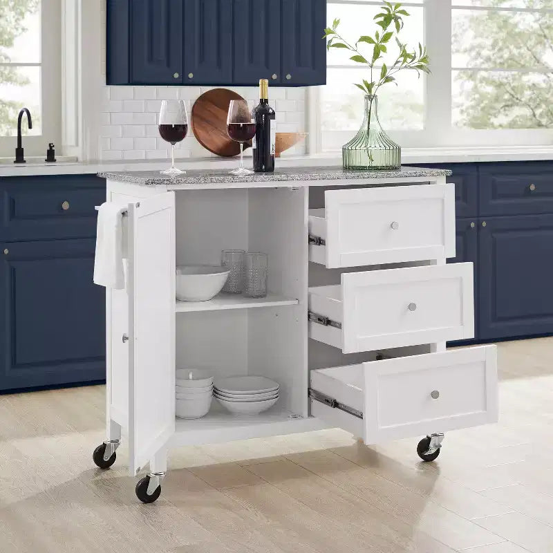 Soren Granite Top Kitchen Island/Cart - Crosley