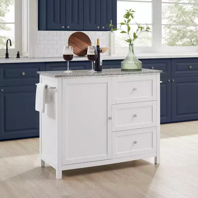 Soren Granite Top Kitchen Island/Cart - Crosley