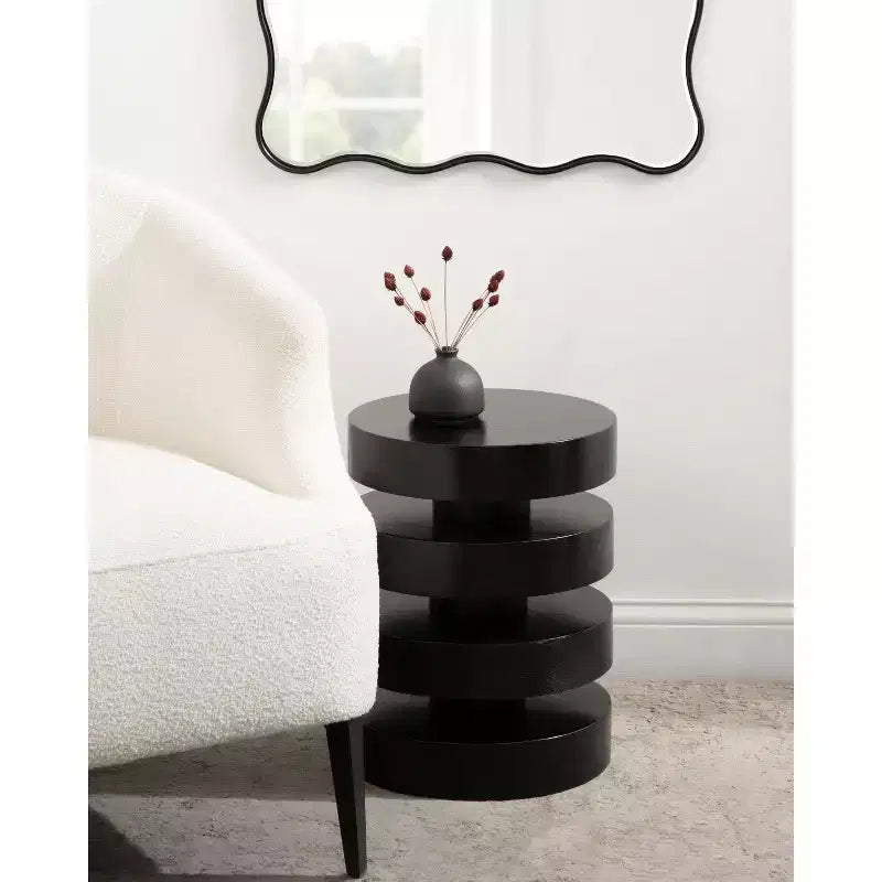 Kate and Laurel Omar Round Side Table