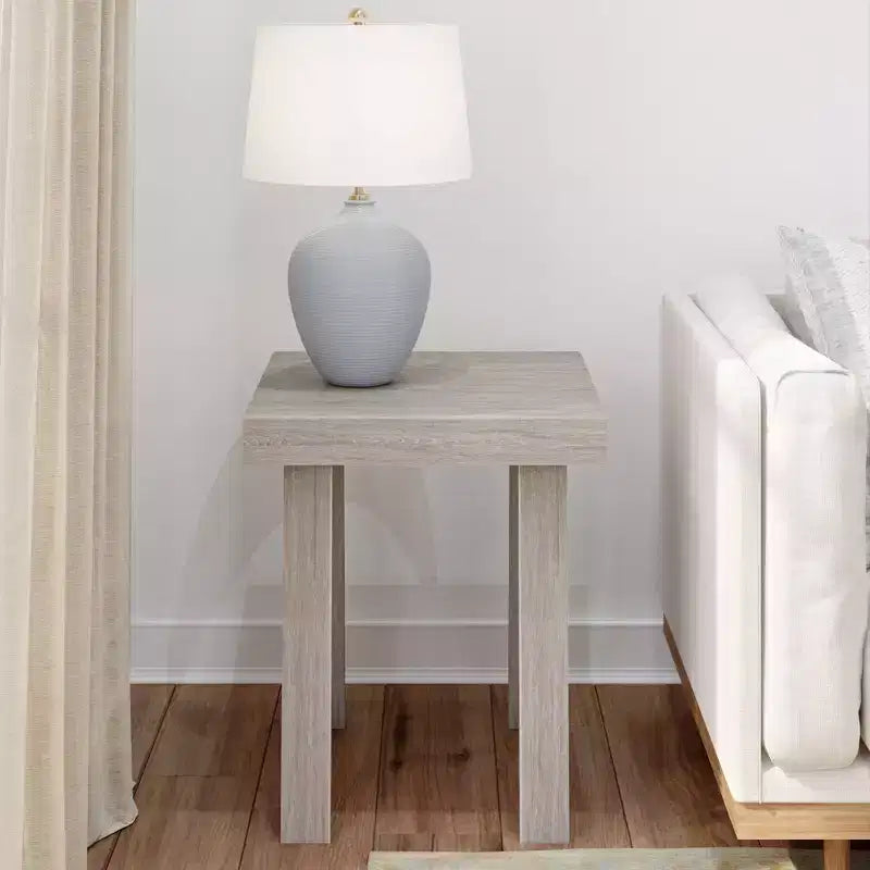 Plank+Beam Solid Wood Classic Square Side Table, 20 Sofa Table for Living Room, End Table