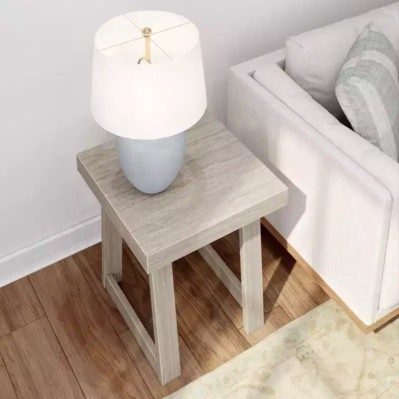 Plank+Beam Solid Wood Classic Square Side Table, 20 Sofa Table for Living Room, End Table