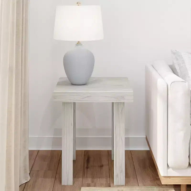 Plank+Beam Solid Wood Classic Square Side Table, 20 Sofa Table for Living Room, End Table