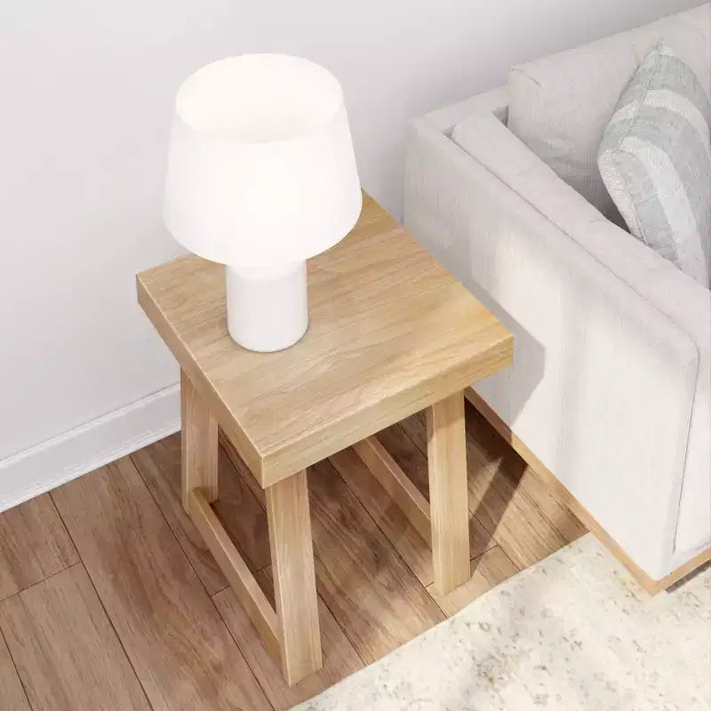 Plank+Beam Solid Wood Classic Square Side Table, 20 Sofa Table for Living Room, End Table