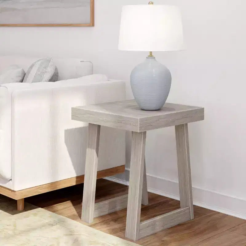 Plank+Beam Solid Wood Classic Square Side Table, 20 Sofa Table for Living Room, End Table
