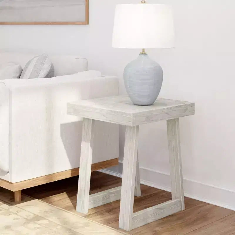 Plank+Beam Solid Wood Classic Square Side Table, 20 Sofa Table for Living Room, End Table