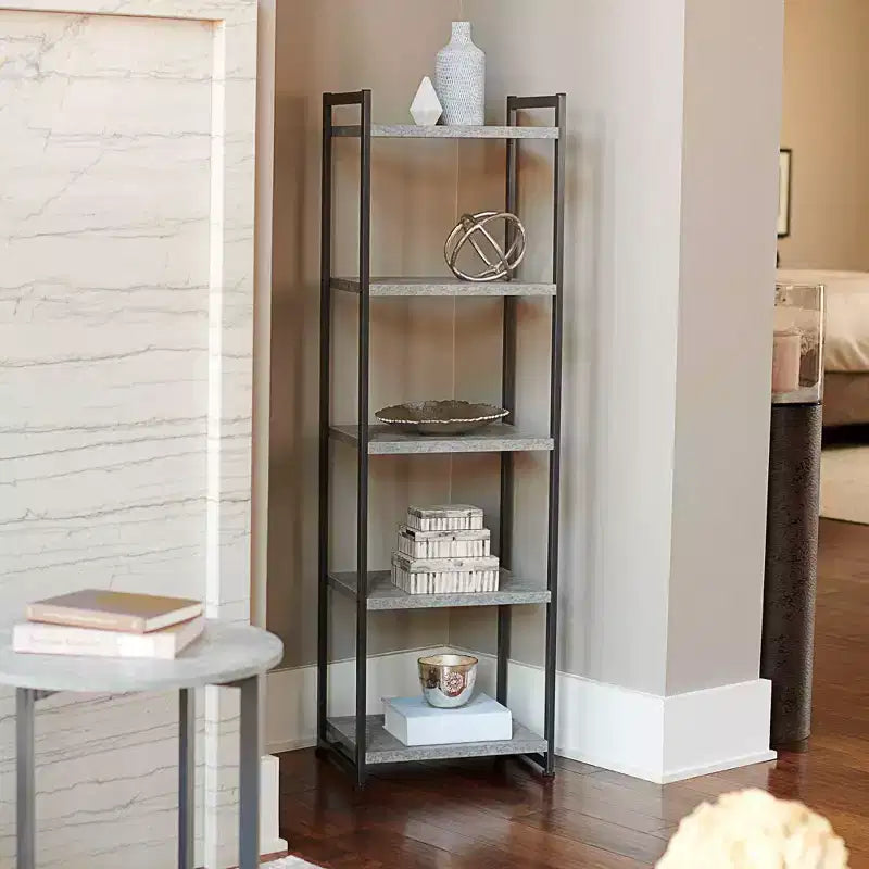 Household Essentials 59.1" Jamestown Narrow 5 Shelf Bookshelf