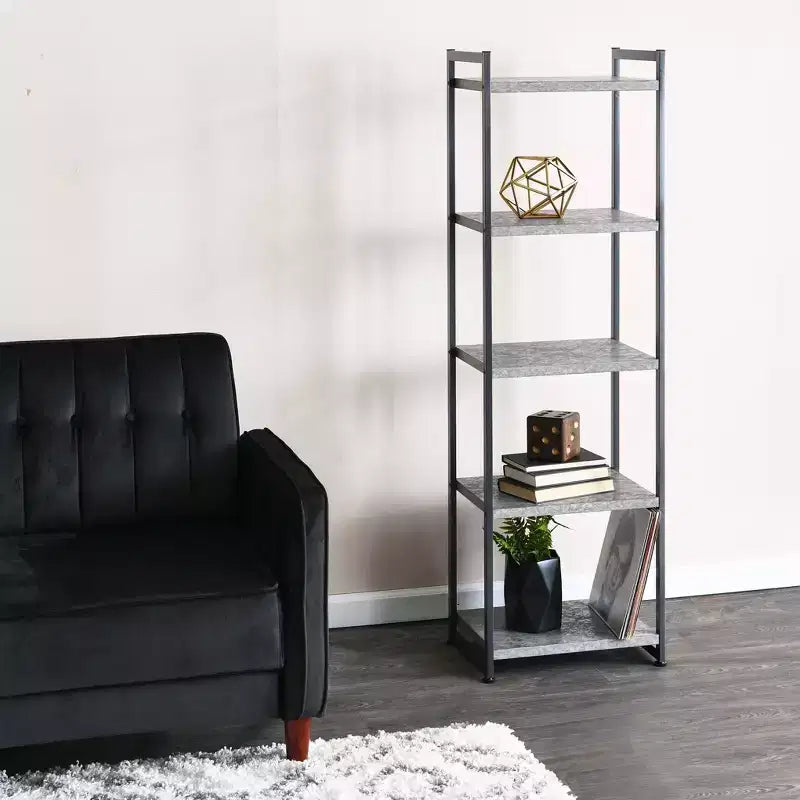 Household Essentials 59.1" Jamestown Narrow 5 Shelf Bookshelf