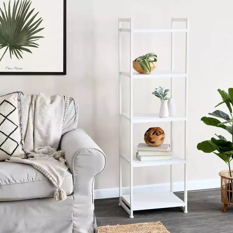 Household Essentials 59.1" Jamestown Narrow 5 Shelf Bookshelf